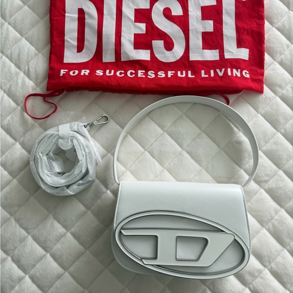 Diesel White Crossbody Bag with Silver Accents - Picture 2 of 11